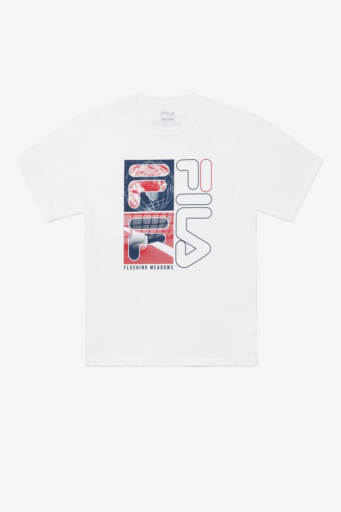 Fila Nyc Collage T-Shirt White - Mens - 29871DUQI